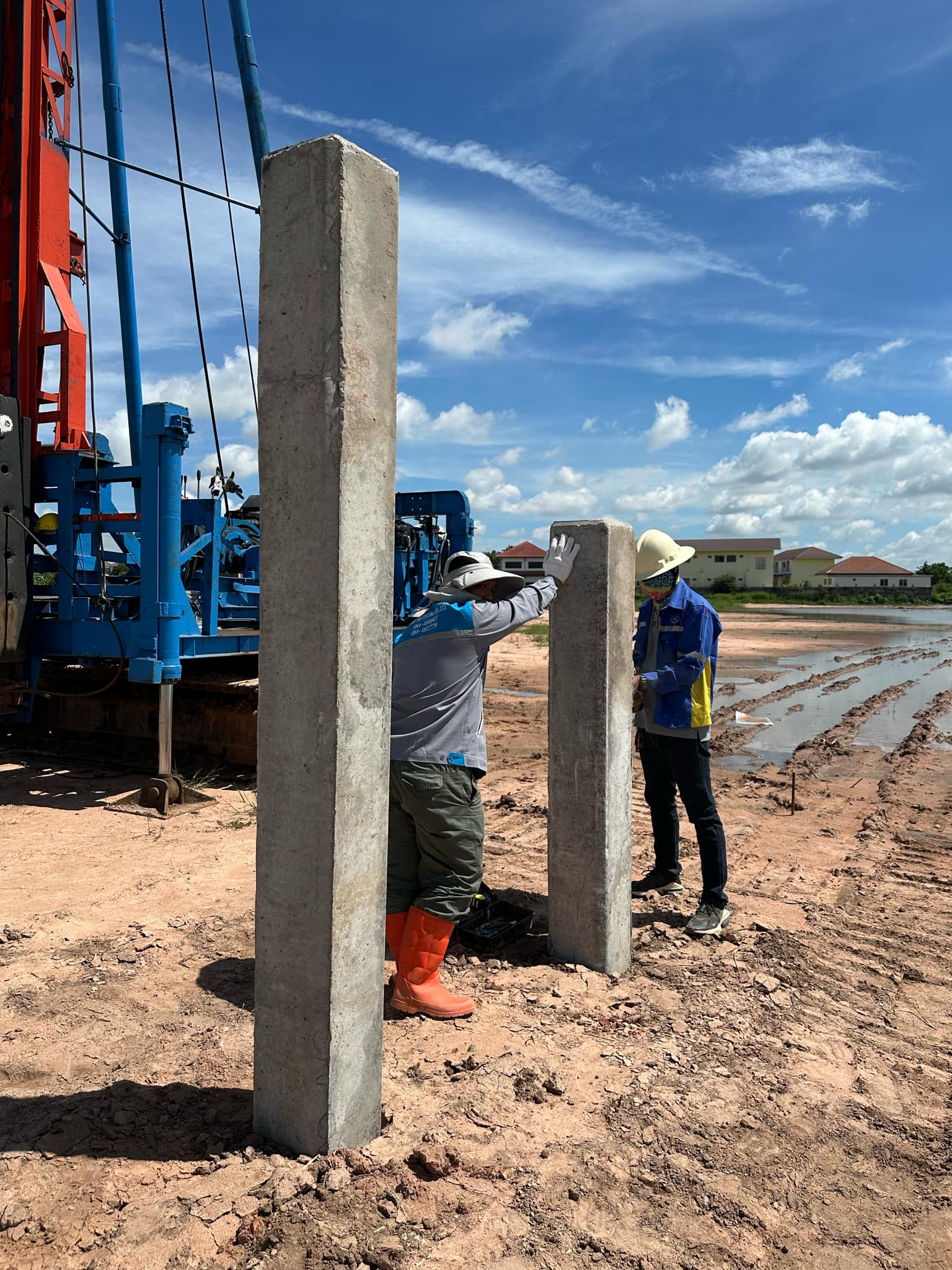 งานทดสอบไดนามิคเทส(dynamic load test) ตอกเสาเข็มโครงการก่อสร้างโรงหล่อ งานรถไฟความเร็วสูง
